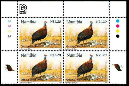 Namibia - 1997 Guineafowl $1.20 1A Control Block MNH SACC 173