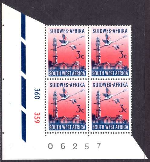 SWA - 1961 Definitive Group VIII 3c Control Block MNH SACC 220