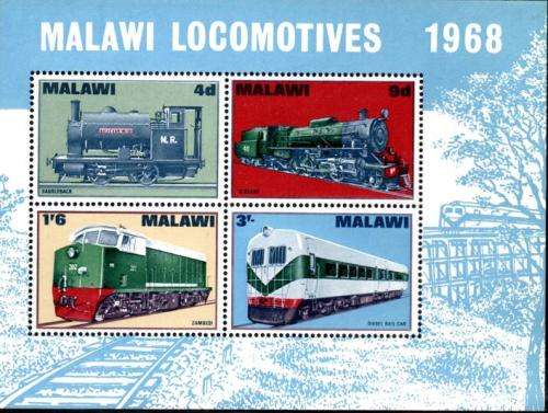 Malawi - 1968 Locomotives MS MNH SG 304