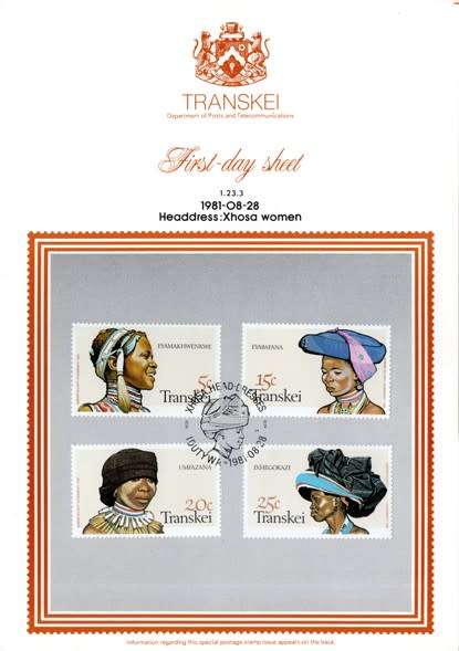Transkei - 1981 Headdresses of Xhosa Women FDS 1.23.3