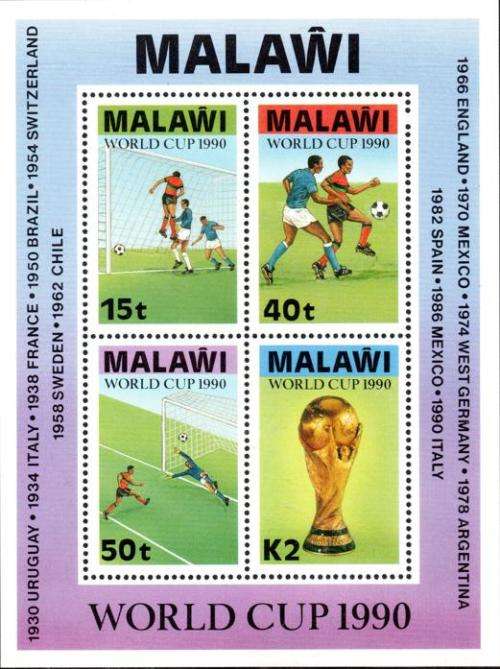 Malawi - 1990 Football World Cup MS MNH SG 842