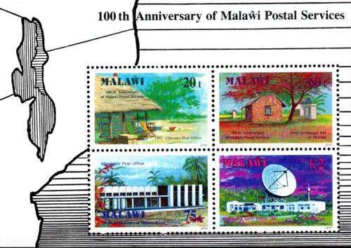 Malawi - 1991 Centenary of Postal Services MS MNH SG 867