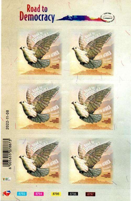 South Africa - 2022 Road to Democracy Reprint Sheet MNH