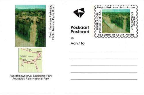 South Africa - 1992 Inland Postcard #19 Augrabies National Park