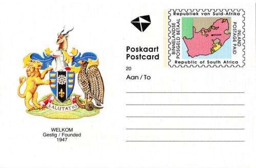 South Africa - 1992 Inland Postcard #20 Welkom