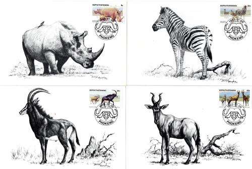 Bophuthatswana - 1983 Pilanesberg Nature Reserve Maxi Card Set