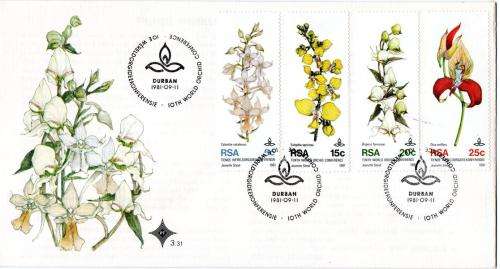 South Africa - 1981 Orchid Conference FDC 3.31