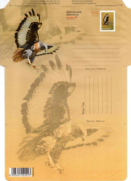South Africa - 2008 Birds Buzzard Aerogramme 2008.00.00 Mint