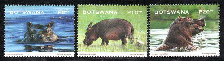 Botswana - 2023 Hippos Set MNH