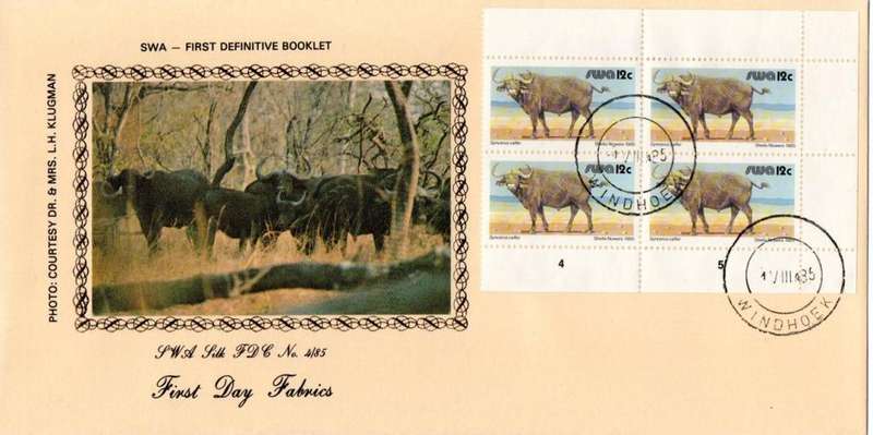SWA - 1985 Buffalo Booklet Silk FDC