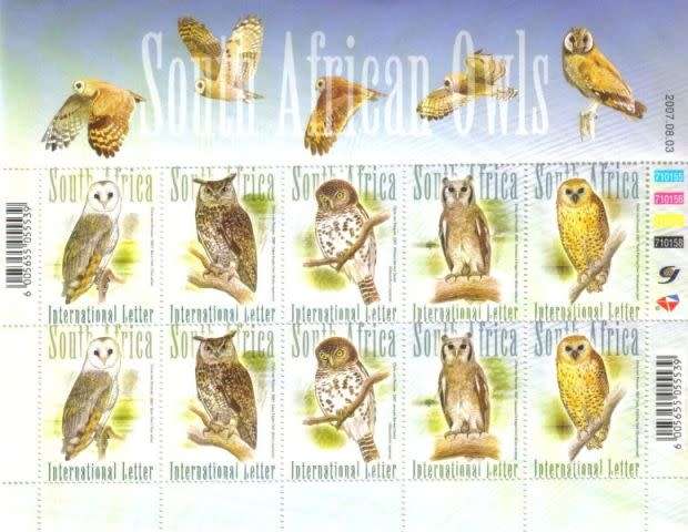 South Africa - 2007 Owls Sheet MNH SACC 1818-1822