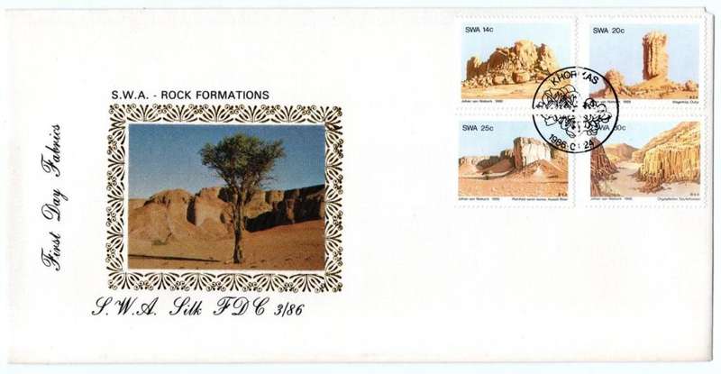 SWA - 1986 Rock Formations Silk FDC