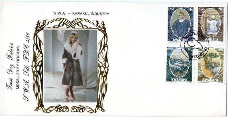 SWA - 1986 Karakul Industry Silk FDC