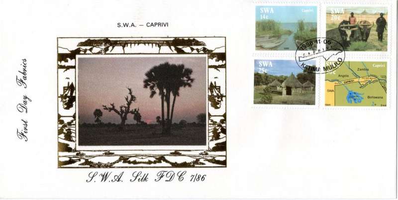 SWA - 1986 Caprivi Strip Silk FDC