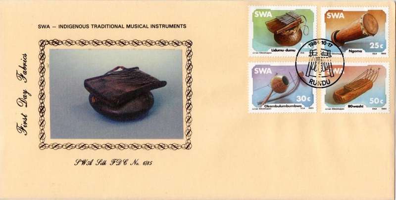 SWA - 1985 Traditional Musical Instruments Silk FDC