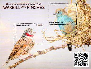 Botswana - 2024 Waxbills and Finches MS MNH