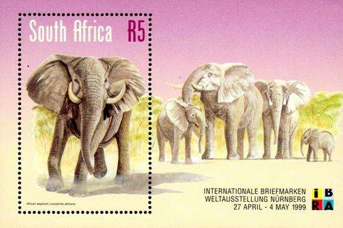 South Africa - 1999 IBRA Stamp Exhibition Elephants MS MNH SACC 1194