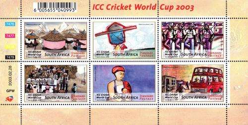 South Africa - 2003 ICC Cricket World Cup Sheet MNH SACC 1535