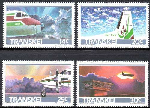 Transkei - 1987 10th Anniversary of Transkei Airways Set MNH SACC 199-202
