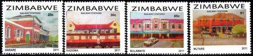 Zimbabwe - 2011 Railway Stations Set MNH SG 1314-1317