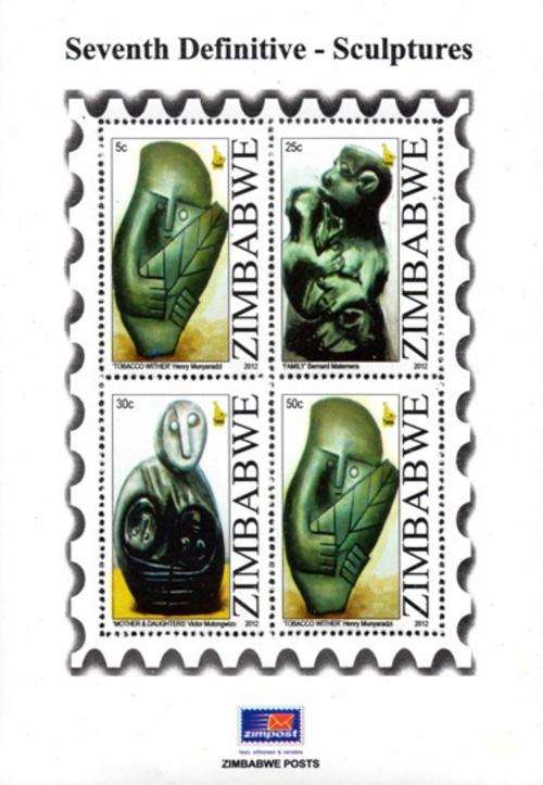 Zimbabwe - 2012 Sculptures MS Set MNH