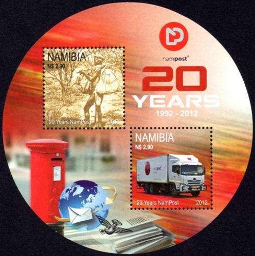Namibia - 2012 20 Years NamPost MS INCORRECT LOGO MNH SACC 766a