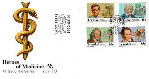 Transkei - 1992 Heroes of Medicine (7th series) FDC 2.32