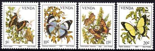 Venda - 1980 Butterflies Set MNH SACC 34-37