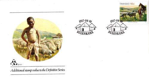 Transkei - 1987 Definitive Xhosa Culture 16c Additional Value FDC 2.11.1