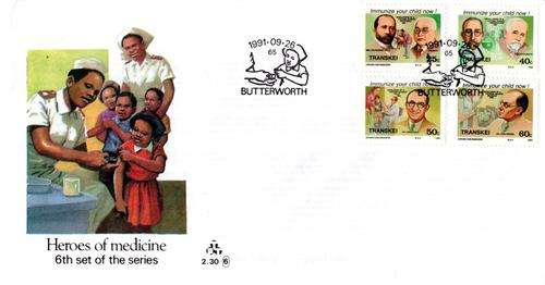 Transkei - 1991 Heroes of Medicine (6th series) FDC 2.30