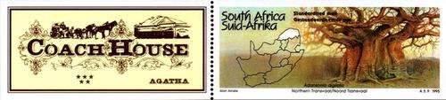 South Africa - 1997 Agatha Coach House Label Pair MNH SACC 999