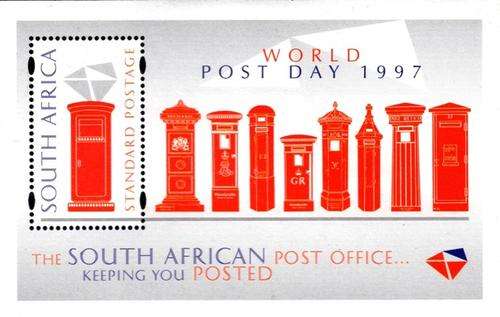 South Africa - 1997 World Post Day MS MNH SACC 1068