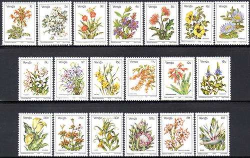 Venda - 1979 Flowers 19 value Set MNH SACC 5-21 + 91 + 112