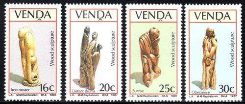 Venda - 1987 Wood Sculptures MNH Set SACC 164-167