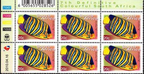 South Africa - 2010 7th Definitive 20c Reprint Control Block (2010.04.16) MNH