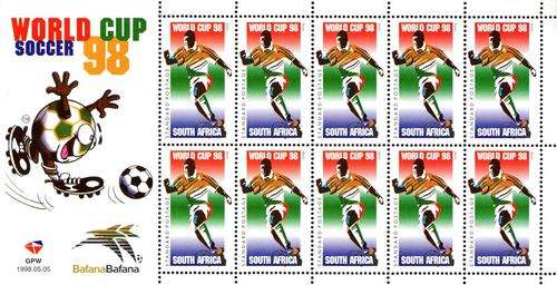 South Africa - 1998 Soccer World Cup Sheet MNH SACC 1095