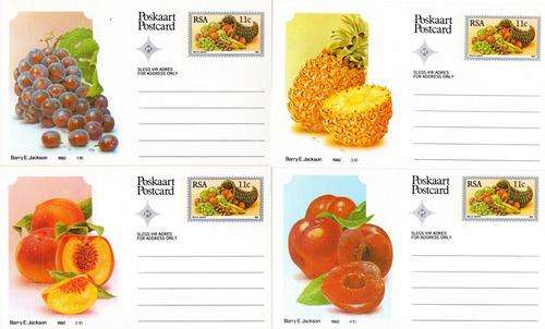 South Africa - 1984 Fruit 11c Postcard Set