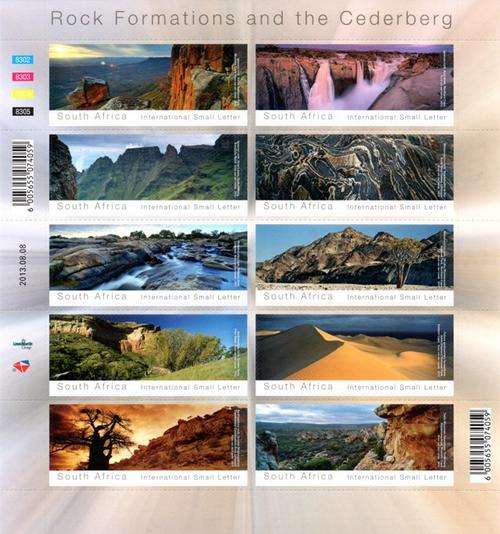 South Africa - 2013 Rock Formations and the Cederberg Sheet MNH SACC 2241