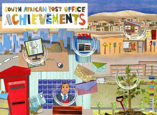 South Africa - 2013 World Post Day SAPO Achievements Sheet MNH SACC 2243