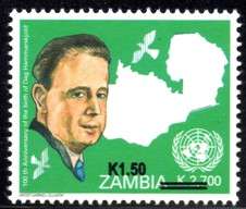 Zambia - 2013 Dag Hammerskjold K1.50 Overprint MNH