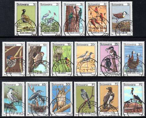 Botswana - 1978 Birds Set Used SG 411-427