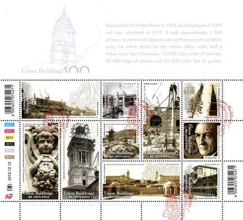 South Africa - 2013 Union Buildings Centenary Sheet Set Used