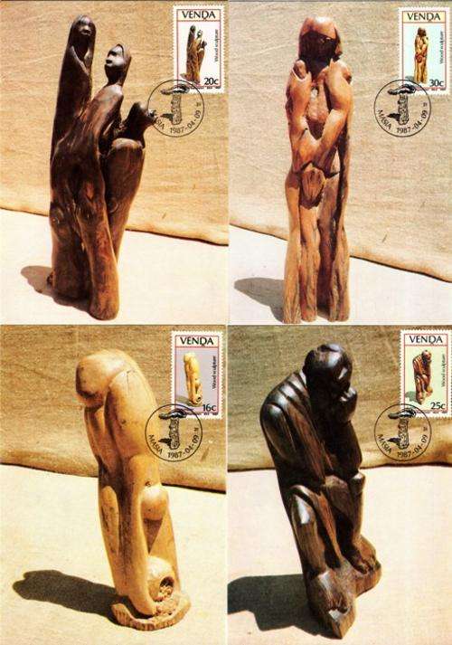 Venda - 1987 Wood Sculptures Maxi Card Set