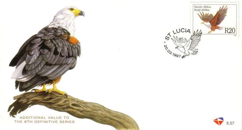 South Africa - 1997 6th Definitive R20 Eagle Additional Value FDC 6.57