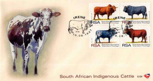 South Africa - 1997 Indigenous Cattle FDC 6.64
