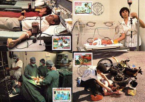 South Africa - 1986 Donate Blood Maxi Card Set