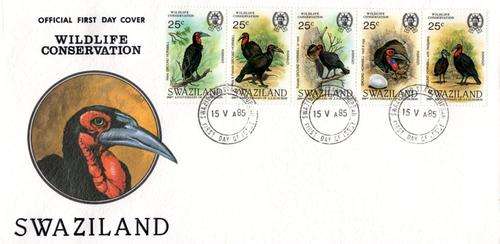 Swaziland - 1985 Birth Centenary of John Audubon Ground Hornbill FDC