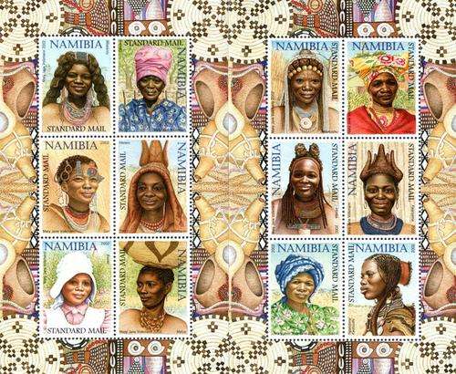 Namibia - 2002 Traditional Women Set of Sheets Incorrect MNH SACC 389-390