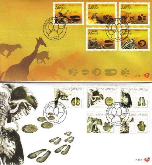 South Africa - 2006 Animal Tracks FDC Set 7.111 + 7.112