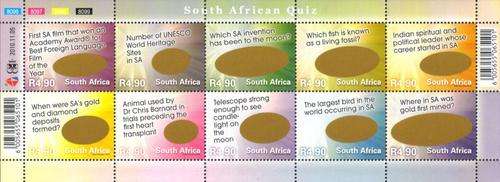 South Africa - 2010 SA Quiz Sheet MNH SACC 2160